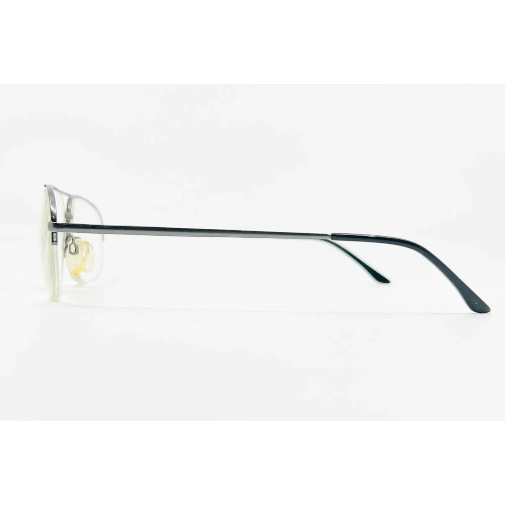 Caravaggio Eyeglasses Mens Gunmetal Semi Rimless Aviator Arton GUN 145 54-18-145